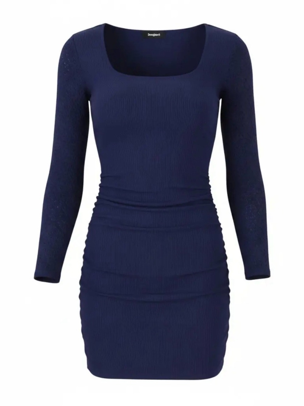 Desigual NEW Purple Long Sleeve Scoop-Neck Dress